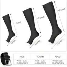 XZQTIVE Baseball Socks And Belt Combo Set Adjustable Softball Socks And Belt For Youth Adult(Small Black) - Type1 - View 8