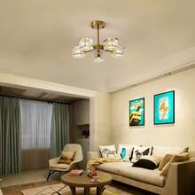 4/5-Light Modern Luxury Crystal Cube Flush Mount Ceiling Light For Bedroom, Kitchen, Living Room, Study, Bar, Closet, Foyer, Hallway, No Switch And Remote Control