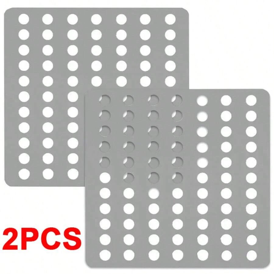 Swirl Drain Guard Cover Stainless Steel Rustproof Plate Square Grate 6"/15cm - Baby Pink - View 1