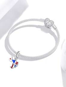 1 件 925 纯银陆地地图吊坠适合手链 DIY 女士珠宝 - 串珠7 - 查看 2