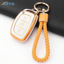 4-Button TPU Car Smart Key Fob Cover Accessories Suitable For Creta Ix35 Ix45 I10 I30 I40 Tucson Santa Fe Rena Sonata Elantra - Modern a - View 3