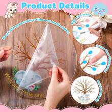 Gender Reveal Fingerprint Tree Guest Book, Gender Reveal Game, Boy Or Girl Gender Reveal Decorative Gift, Baby Shower Supplies (Elephant) - Multicolor 2 - View 7