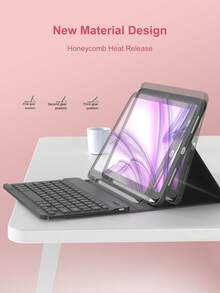 This Keyboard Case Is Compatible With IPad (A16) 11th Gen, 10th Gen, 7th/8th/9th Gen, IPad Air 4th/5th Gen/(M2) 2024/(M3) 2025, IPad Pro 11-Inch (2018/2020/2021/2022). It Is Made Of PU Leather Material, With A Detachable Wireless Keyboard, 150mAh Battery, And Built-In Apple Pencil Storage Slot. Color: Black.