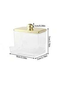 1/3pcs Qtip Holder Dispenser For Bathroom Jar Storage Organization, Dressing Table Cosmetic Organization, Suitable For Storing Cleaning Swabs, Balls, Pads, Dental Floss Sticks,Makeup Bag,Travel Essential - Multicolor - View 10