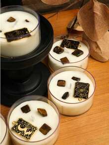 1pc Square Alloy Tarot Divination Aromatherapy Candle, Create An Atmosphere, Suitable For Home Decoration, Room Decoration, Destiny, Fortune Telling, Bedroom, Bathroom, Living Room, Give Friends Gifts - Multicolor - View 2