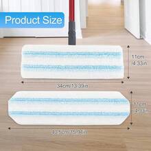 Mop Pads Compatible With O - Cedar H2prO Flat Mop System, 3 Pack Microfiber Mop Heads Replacements Ocedar Flat Mop, Washable And Reusable Mop Pad Refills,  On Hard Floors - 平板拖把墊-3個裝 - 查看 4