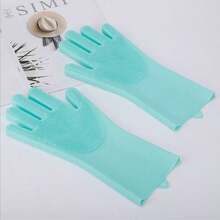 Winter Long Silicone Dishwashing Gloves Warm Gloves, Warm Lined Household Cleaning Gloves, Waterproof Kitchen Dishwashing Gloves, Non-Slip Housework Gloves, Laundry Gloves, Cleaning Supplies, Cleaning Tools, Back-To-School Supplies, Home Decoration