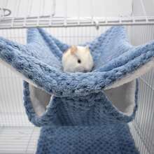 Sugar Glider Double-Layer Hammock Ferret Hideaway Tunnel House Pet Cushion Combo - Multicolor - View 16