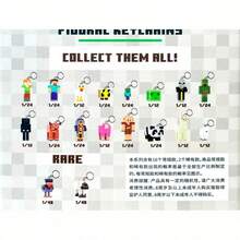 Spin Master 1盒官方授权游戏模型钥匙扣套装，1:1复刻背包挂件，派对及生日礼物 - 彩色 - 查看 3