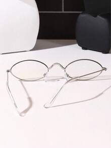 Unisex Fashionable Minimalist Retro Metal Small Frame Glasses - Various - View 7