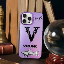 Custodia per telefono di stile V-VrunkS, compatibile con 16, 15, 14, 13, 12, 11 Pro Max, in finitura opaca bianca con effetto metallico laser aurora. Custodia compatibile con 17 Pro, 17 Pro Max, 17, 16 Pro.