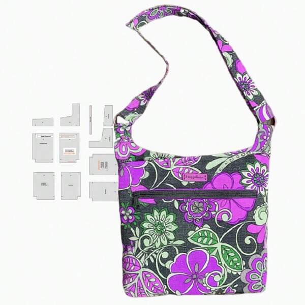 Crossbody Purse Sewing Patterns, 1:1 Scale Women's Handbag Sewing Patterns, Stylish Handbag Prototype Patterns, Perfect Sewing Templates For Handmade Bag Crafting – The Ideal Beginner-Friendly Gift For Sewing Enthusiasts
