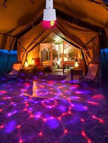 Luz ambiente mini recargable LED - Lámpara colgante portátil USB con cambio de color y activación por sonido - Ideal para dormitorios, habitaciones y fiestas