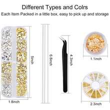 9-Piece 3D Rhinestone Nail Decoration Set With Needle Picking And Embellishment Tools Suitable For Home/Salon Nail Decoration Set