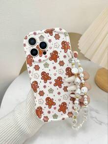 奶油色波浪枫叶彩绘防震手机壳，配手工串珠手链配件，适用于 17pro/17Air /17/17promax16/11/16pro/16plus/16promax/16e/15Promax/13/14/12/XS/XR/7G/8P、Galaxy S25/S25PLUS/S25 Ultra/A16/A36/A26/A56/A50/A12 - 彩色 - 查看 1