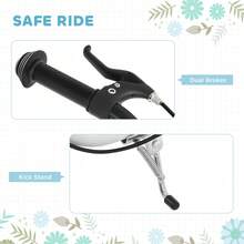 aosom Youth Kick Scooter With 12'' Inflatable Rubber Wheel, Teens Scooter For Kids 5+ Year Old With Adjustable Height Handlebar, White - White - View 7