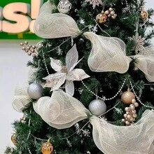 1 Gulungan Pita Jaring Dekoratif Natal Sepanjang 9 Meter, Jaring Kado Liburan, Jaring Dekoratif Pohon Natal, Jaring Dekoratif Liburan, Natal - Beraneka warna - View 6
