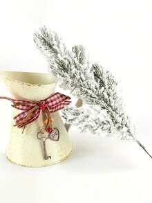 10/20 piezas Ramas de pino artificiales con escarcha realistas y duraderas, ramas de pino falsas para manualidades DIY, guirnaldas, coronas, decoración de árboles de Navidad, para decoración de fiestas de Navidad, bodas, cumpleaños, centros de mesa, oficina, regalos y decoración del hogar