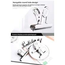 Clips de carpeta redondos de acero inoxidable, resistentes y duraderos, disponibles en múltiples tamaños, diseño montañoso, adecuados para documentos, billetes, papelería, almacenamiento general, tamaño extra grande/pequeño, aplicables para el hogar, la oficina y otros escenarios, estables y de larga duración. - Una pieza - Ver 8