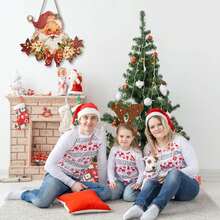 1pc/3pcs/60pcs Santa Claus Christmas Restaurant Wall, Door Hanging Decor, 28*30cm Rigid Fabric Wall Decor, Christmas Tree Ornament, Party Decoration, Home Decor - Red - View 6