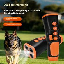 New 4-Transducer Ultrasonic Pet Repeller, Uses Harmless Ultrasonic Sound To Deter Pets From Barking Or Biting, Elegant Design, Easy Operation, Portable, Includes Ultrasonic, Strobe, Buzzer, LED Light, Auto Anti-Bark Functions - Multicolor - View 7