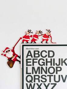 1pc Santa Claus Elk Door Frame Hanging, Fireplace Table Corner Decoration, Suitable For Wedding Birthday Party Holiday Decorations, Christmas Party Christmas Atmosphere Decoration Props, Christmas Decorations, Christmas Gift, Christmas Decor, Room Decor, Home Decor Winter Christmas Decorations Home Christmas Gifts Christmas Decor