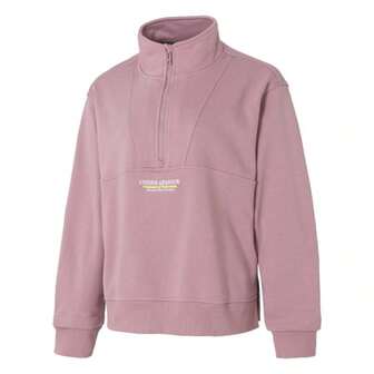 Under Armour APAC W Terry OG 96 1/4 Fermuarlı PNK Sweatshirt/Kazak Örme Bol Kesim Kadın Koşu Antrenmanı