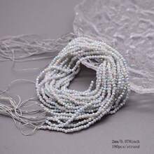 2毫米 1串 180颗 玻璃珠 小刻面玻璃吊坠隔珠 用于珠宝制作 DIY配件 - 2mm 瓷料小珠子 - 查看 24