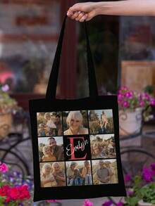 Custom Tote Bag-Personalized Photo Collage Tote Bag-Personalized Gift For With Photo-Tote Bag-Canvas Tote Bag-Cute Tote Bag-Large Tote Bag - Multicolor - View 7