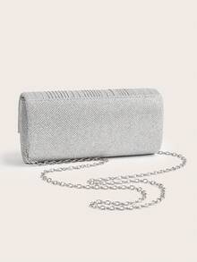 REMANLAND Sac à main plissé argenté brillant et élégant pour femme, sac de soirée léger et à la mode, sac de soirée à rabat magnifique et raffiné, assorti aux robes de soirée, sac quotidien pour femme, idéal pour les rendez-vous, le shopping, les voyages, les banquets, les soirées, les banquets, les sacs à chaîne, les sacs à bandoulière et les portefeuilles.