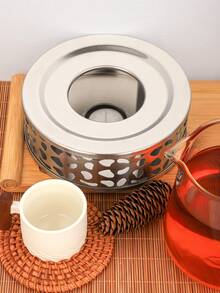 قطعة واحدة من دفاية إبريق الشاي، دفاية من الفولاذ المقاوم للصدأ، لوازم فن الشاي الراقية، هدية مثالية، من الفولاذ المقاوم للصدأ السميك، متينة وطويلة الأمد، طقم شاي من الفولاذ المقاوم للصدأ، دفاية الشاي، تشمل حامل شمعة صغير وموقد، سخان إبريق الشاي المعدني، حامل شمعة من الفولاذ المقاوم للصدأ. مناسب لإبريق الشاي الزجاجي، وإبريق الشاي الفولاذي، وإبريق الشاي الخزفي، وغيرها من الحاويات المقاومة للحرارة. يستخدم لتسخين الشاي والقهوة والحليب. دفاية إبريق الشاي عالمية.