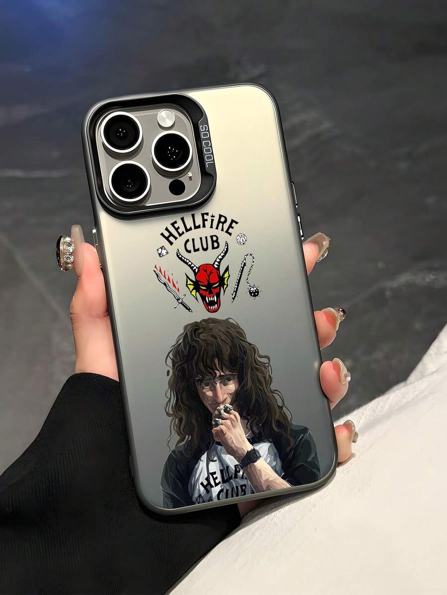 1 pieza Funda de teléfono con personaje masculino del Hellfire Club, regalo interesante adecuado para cumpleaños, compatible con iPhone 17/13/16/15/14/13/12/11/Pro/ProMax y series S - Gris - Ver 1
