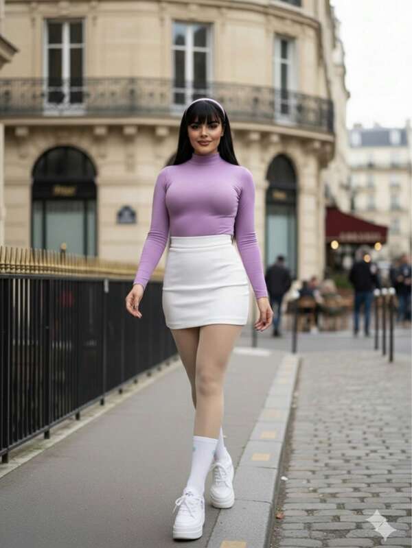 Disfraz Conjunto de Trixie Tang de Los Padrinos Magicos con Blusa de Manga Larga y Falda Corta para Halloween