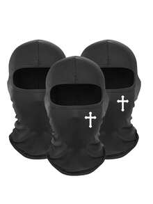 3 Piezas/1 Pasamontañas máscara facial para hombres y mujeres - Esquí, snowboard, motocicleta, protección solar y protección contra el viento Cuello de verano refrescante, protector de motocicleta Bufanda de esquí para hombres/mujeres