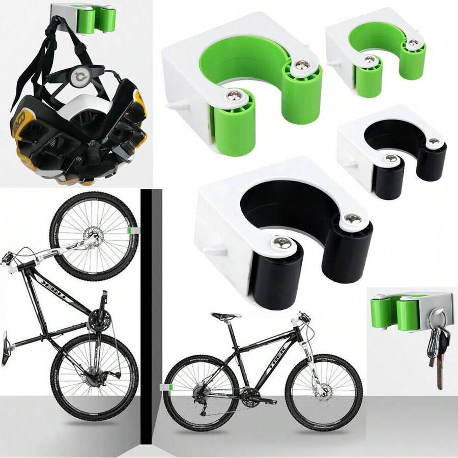 Mountain Bicycle Wall Mount Hook Road Bike Park Rack Buckle Stand Holder Clip - Black - View 1