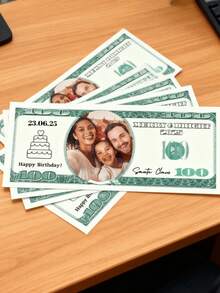 20/40/60/80/100/200/400 pièces, Argent factice personnalisé avec photo et texte, 15,6 x 6,6 cm, pour mariage, anniversaire, votre visage sur l'argent, billet de 100 dollars personnalisé, argent de jeu pour fiançailles, visage personnalisé sur un billet d'un dollar, argent factice avec photo, argent de jeu pour enterrement de vie de garçon, argent factice, argent de campagne pour bal des finissants