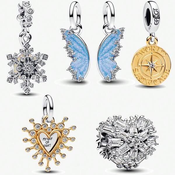 1 Detachable Butterfly Charm Silver Plated FIT Bracelet Necklace DIY Jewelry Birthday Gift Anniversary Gift