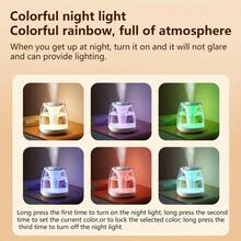 Large Capacity Humidifier, Transparent, Water Level Visible, 7-Color Night Light, Continuous & Intermittent Mist, Auto Shut-Off, Suitable For Living Room, Bedroom, Office, A Delicate Gift, Bedroom Humidifier, Fashionable Decor, Streamlined Design, Efficient Humidification, High-Quality Mist, Timer Function, Dual Speed Settings, Healthy Lifestyle
