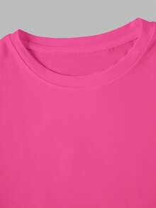 Chemise de base décontractée, mode, ample et confortable, convenant pour le port quotidien à la maison et les activités de plein air, automne/hiver - Rose vif - Voir 5