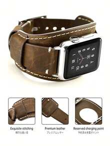 Huastonband 適用於 Ultra 3/2/1 系列 SE/S11/S10/S9/S8/S7/S6/S5/S4，時尚休閒商務運動款柔軟舒適扣環設計易穿戴女款智慧手錶錶帶 38mm 40mm 41mm 42mm 44mm 45mm 49mm，復古風男款手錶配件，畢業季返校禮物 - 咖色 - 查看 6