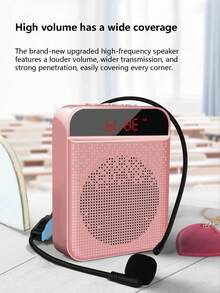 A Headworn Microphone Loudspeaker Voice Amplifier Recorder Mic Speaker Audio Mini Wired Microphone For Teachers Tour