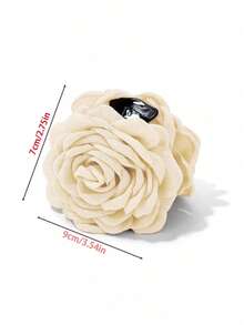 1 pieza Clip para el cabello con rosa de tela estilo europeo y americano de varias capas, clip de garra, clip de pelo bohemio, broche para el cabello, clip para el cabello, útiles escolares, peinados de otoño e invierno para mujeres universitarias, adecuado para atuendos de vacaciones. Clips para el cabello con flores Accesorios para el cabello de invierno Moda Pinza para el cabello de verano - Multicolor - Ver 10