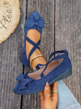 2025 新款时尚舒适休闲一脚蹬鞋，柔软鞋底，蝴蝶结设计，复古玛丽珍风格，适合大码女性，适合所有季节 - 春季、夏季、秋季、冬季、优雅、性感、低价、休闲、运动、户外、派对、婚礼、情人节