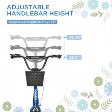 aosom Kick Scooter For Kids Teen Ride On Children Scooter With Adjustable Handlebar 2 Brakes Basket Cupholder Mudguard 16" Inflatable Rubber Tyres Blue - Blue - View 4