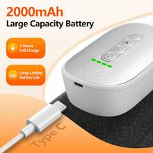 Masajeador eléctrico de pantorrilla con presión de aire de 360° con 4 modos y 8 niveles, inalámbrico, con bolsa de aire para relajación de músculos de la pierna y el pie, con calor y batería de 2000mAh