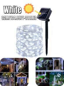 Zewnętrzne lampki solarne, 50/100/150/200/300 LED z miedzianym drutem | Lampki ogrodowe, 8 trybów, gwiaździste światła, wodoodporne, IP65, dekoracyjne lampki świąteczne w kształcie wróżek, na zewnątrz, wesele, do domu, na wesele, do ogrodu, na trawnik, na imprezę, na Halloween (ciepła biel/biel/kolorowe/czerwone/niebieskie/różowe)