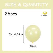 Pastel Yellow Balloon Garland Arch Kit, 5/10/12/18 Inch Light Pale Yellow Balloons For Wedding Anniversary Bridal Shower Gender Reveal Spring Bee Sunflower Party Birthday Graduation Bachelorette Party Decorations - Light Yellow - View 12