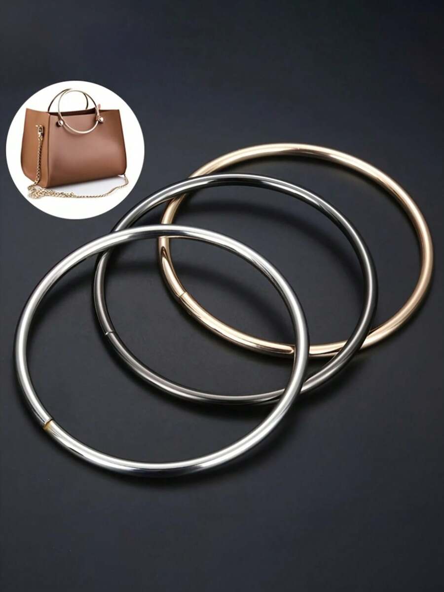 圆形金属包带提手，适用于DIY钱包制作配件，DIY钱包制作