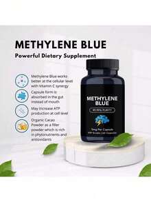 Bestseller!Methylene Blue 5mg, 99.99% Purity – 60pc For Focus & Brain Function.Supplement Vitamin,Free Shipping. - 1 - View 2