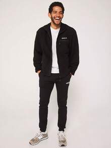 Ellesse Maseben Full Zip Fleece Jacket Black FREE UK DELIVERY 100% Polyester Funnel Neck Machine Washable - Black - View 6